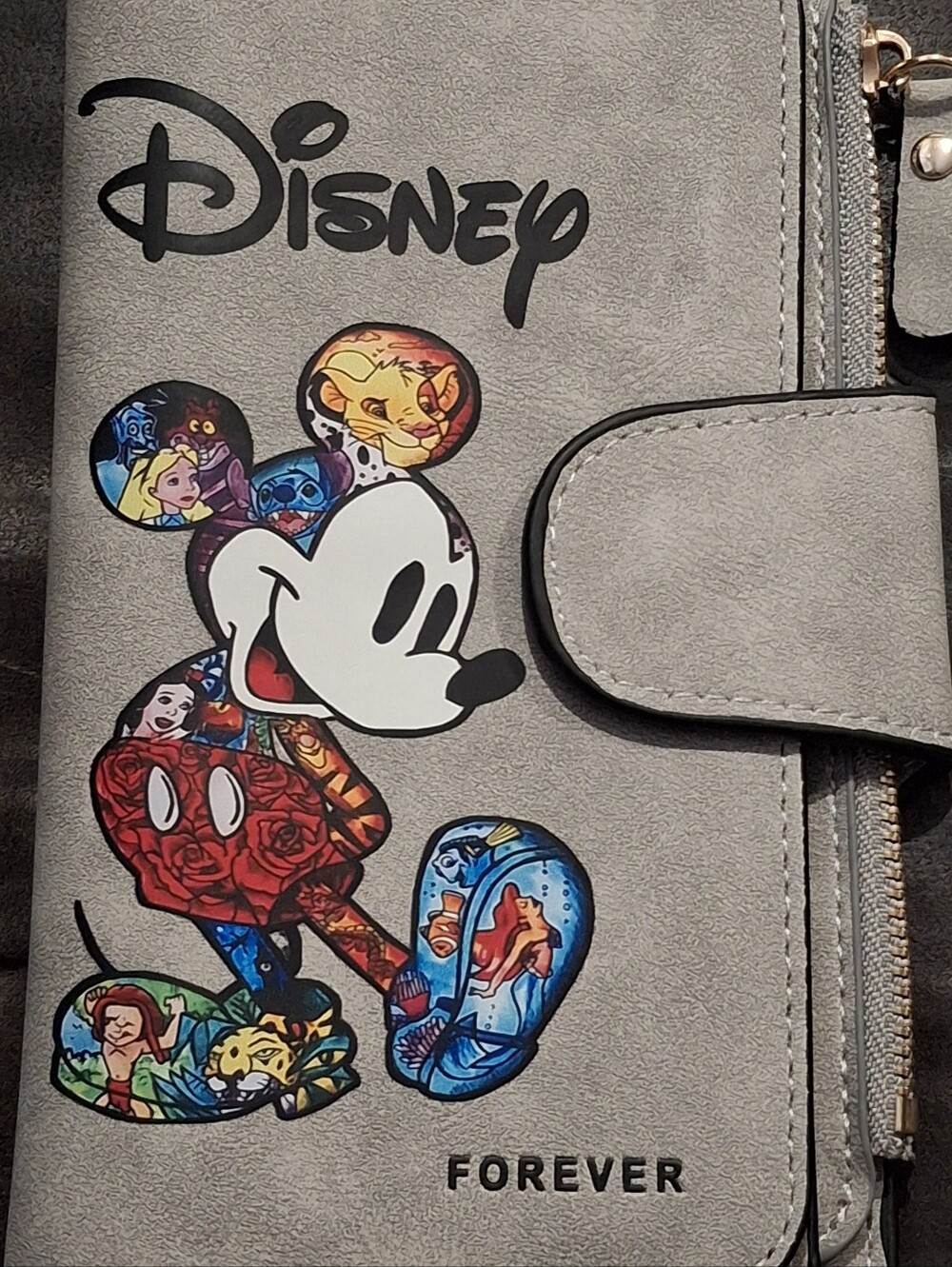 Colorful Mickey Mouse Grey Long Wallet - Picture 3 of 7